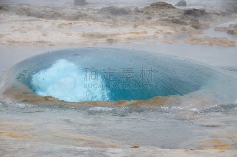 史托克间歇泉,冰岛国,布林斯通山,史托克喷泉,黄金圈路线,甲烷,黄金瀑布,建筑的,间歇泉,硫磺