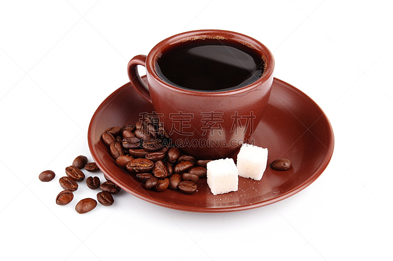 咖啡杯,块状,方糖,豆,烤咖啡豆,褐色,水平画幅,无人,茶碟,浓咖啡