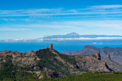 山,岛,特拉华,罗克卢波峰,看风景,特内里费岛,大加纳利,皮可德泰德山,地形,皮科