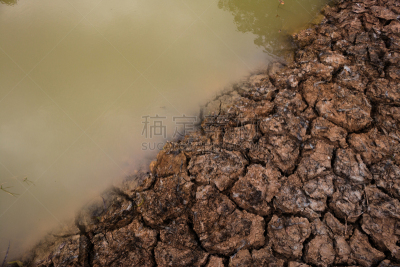 陆地,破碎的,泥,水,水平画幅,草莓油酥脆饼,无人,运河,特写