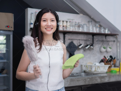 家庭妇女,咖啡馆,幸福,家庭生活,咖啡,职业,青年人,亚洲,清洗,享乐