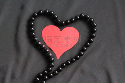 黑珍珠,红色,心型,黑色背景,热情,浪漫,情人节卡,模板,节日,礼物