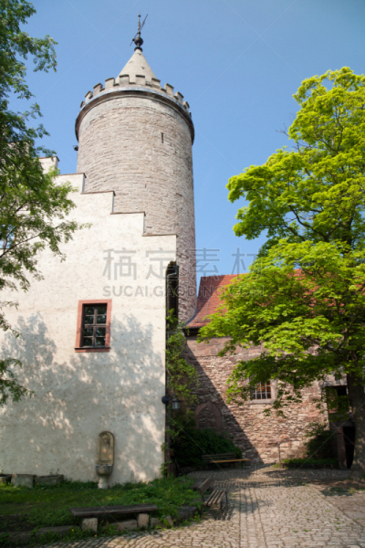 后院,史密森学会,耶拿,图林根州,垂直画幅,墙,建筑,无人,宫殿,豪宅