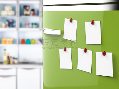 冰箱,空的,音符,磁铁,便签,五个物体,冰柜,留白,水平画幅,消息
