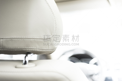 皮革,汽车,大特写,白色,座位,正面视角,水平画幅,椅子,陆用车,塑胶