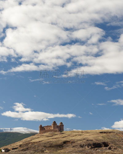 西班牙,拉卡拉欧拉城堡,垂直画幅,天空,旅游目的地,山,无人,蓝色,安达卢西亚,户外