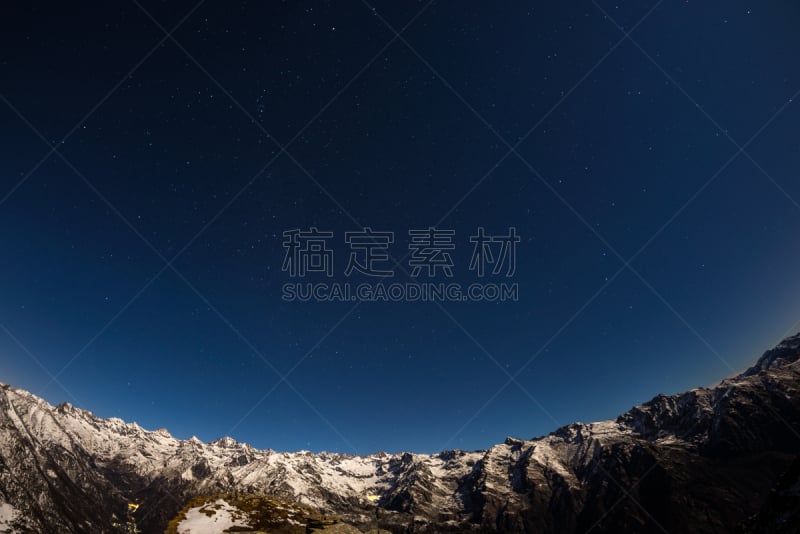 星系,阿尔卑斯山脉,风景,在上面,文凭,天空,灵性,大熊座,水平画幅,夜晚