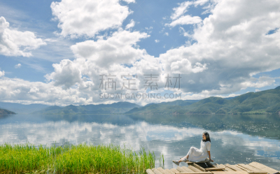 音乐,海滩,女孩,车站月台,水,休闲活动,旅行者,湖,长发,青年人