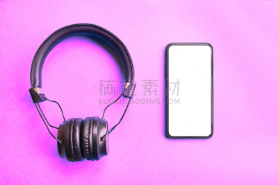 耳机,背景聚焦,色彩鲜艳,音乐,电缆,耳麦,空白的,技术,图像,书桌