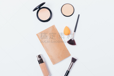 背景,商品,润肤露,彩妆,米色,扑面粉,专业人员,粉饼,粉底,女人