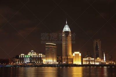 夜晚,上海,上海世博会,浦西,金茂大厦,上海环球金融中心,东方明珠塔,外滩,陆家嘴,水平画幅