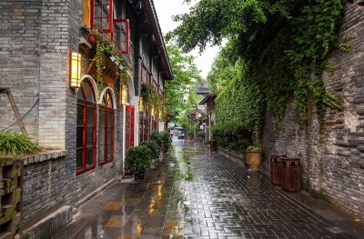 巷,风景,宽窄巷子,成都,四川省,旅游目的地,水平画幅,旅行者,户外,建筑结构