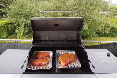 牛排,炊具,格子烤肉,钳夹,热,烤牛肉,香料,烤的,食品,碳烤