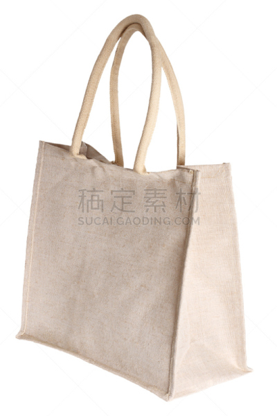 白色,亚麻布,购物袋,分离着色,垂直画幅,褐色,白色背景,背景分离,棉,把手