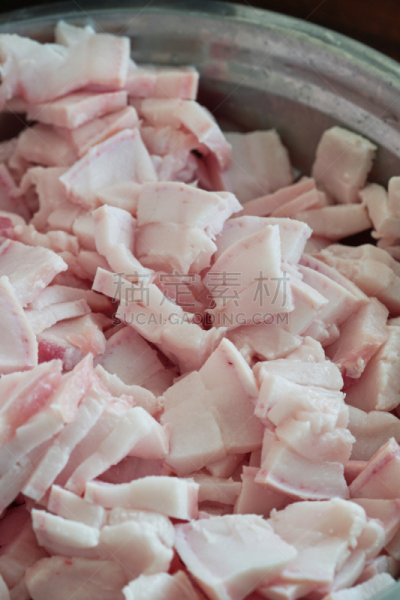 猪肉,小的,切片食物,木制,案板,传统,热,清新,食品,泰国