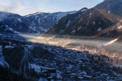 勃朗峰,冬天,晴朗,运动,法国,汽车,雪,霞慕尼,米迪正午峰,背景