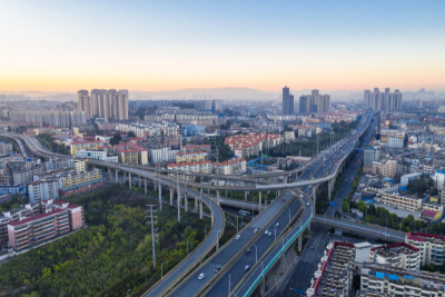 昆明,黎明,交通,路口,公路,现代,立交桥,户外,天空,建筑