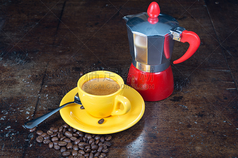 咖啡杯,阿拉比卡咖啡,咖啡,豆,烤咖啡豆,早餐,咖啡馆,桌子,水平画幅,木制