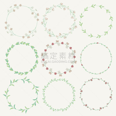 月桂花冠,枝,花环,草本,植物群,分线规,绘画插图,贺卡,边框,无人