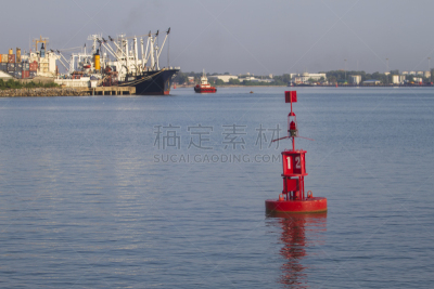 浮标,红色,限制航道航标,宋卡府,水象星座,前进的道路,水平画幅,无人,泻湖,船