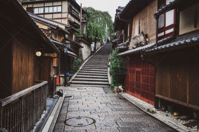 日本,京都府,街道,古城,地形,户外,夜晚,季节,春天,著名景点