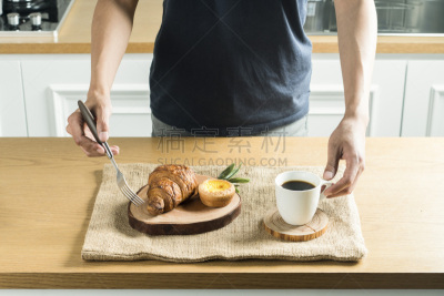 早餐,面包店,商品,法式长棍面包,水平画幅,无人,牛角面包,烘焙糕点,膳食,法式食品