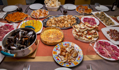 食品,桌子,盘子,海蚌,巴伦西亚省,葡萄酒,配方,新年,异国情调,饮料