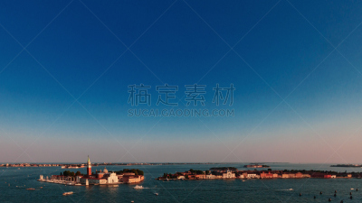 意大利,圣大乔治岛,吉德卡,威尼斯,黄昏,泻湖,户外,天空,城市