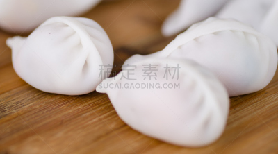 饺子,烧卖,馄饨,中式小笼包,点心,中国食品,填塞料,海产,塞满了的,特写
