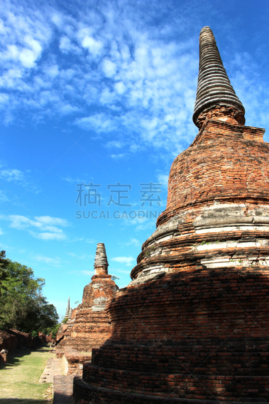 天空,寺庙,远古的,蓝色,宝塔,日光,名声,石墙,古老的