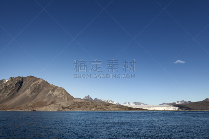 天空,山,斯瓦尔巴德群岛,冰河,海洋,风景,美,气候,水平画幅,雪