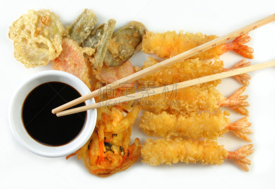 天麸罗,蔬菜,筷子,虾,天妇罗虾,炸果饼,胡瓜,炸制食物,清新,日本食品
