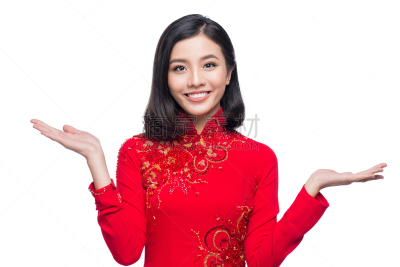 奥黛,越南人,女人,衣服,传统,越南新年,旗袍,留白,水平画幅,美人
