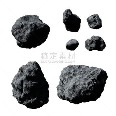 小行星,分离着色,白色背景,有序,全球通讯,陨石,采矿业,地球形,行星,背景