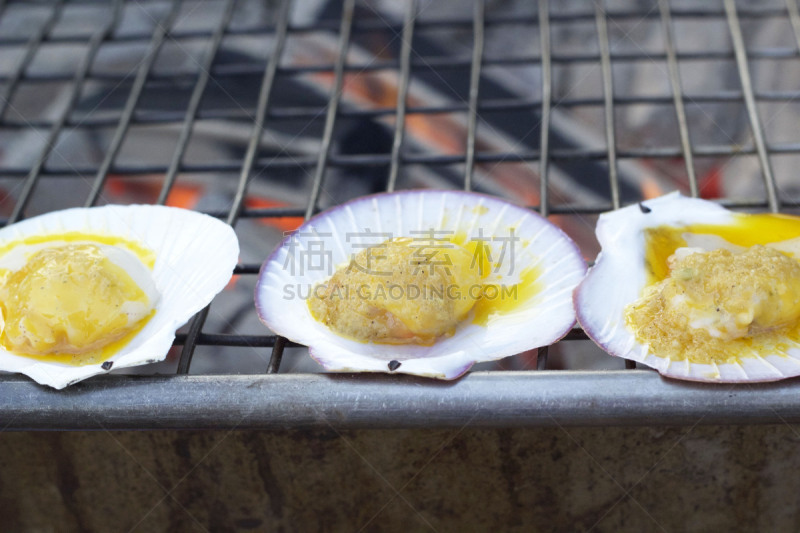 扇贝,炊具,鱼贩,水平画幅,软体动物,膳食,维生素,海产,特写,海洋
