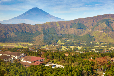 富士山,风景,箱根湿地植物园,箱根园,富士箱根伊豆国立公园,天空,里山,水平画幅,无人,火山地形