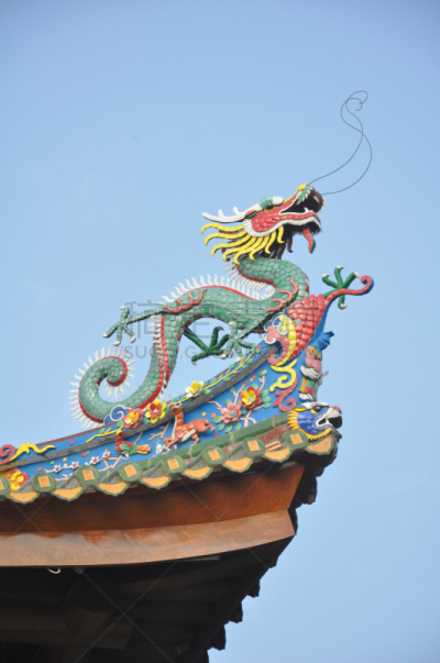 龙,厦门,福建省,垂直画幅,佛教,建筑,寺庙,无人,摄影
