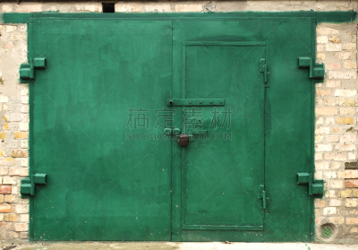 仓库,古典式,金属,门,拉丝金属,水平画幅,风化的,墙,无人,衰老过程