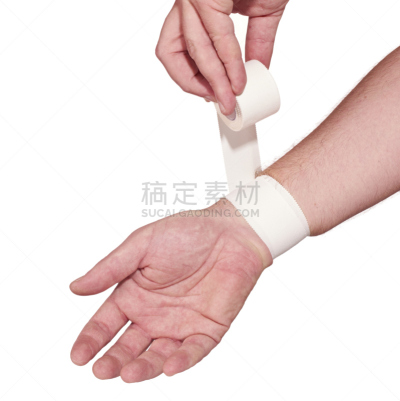 手腕,绷带,健康保健,白色,垂直画幅,身体受伤,指甲,瘀伤,仅成年人,恢复