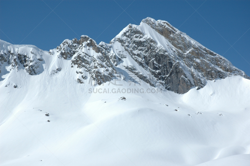 山脉,自然,天空,冬季运动,水平画幅,地形,雪,无人,蓝色,全景