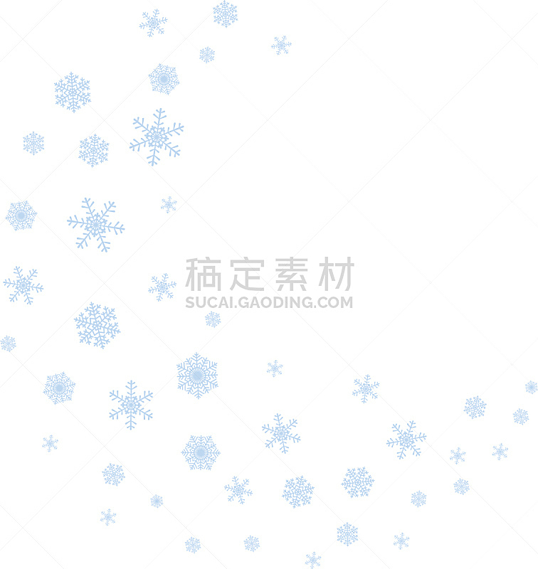 雪花,波形,华丽的,圣诞装饰物,背景分离,环境,雪,天气,剪贴画,节日