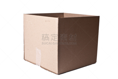 空箱子,褐色,水平画幅,器材箱,无人,纸板,盒子,背景分离,开着的,脆弱