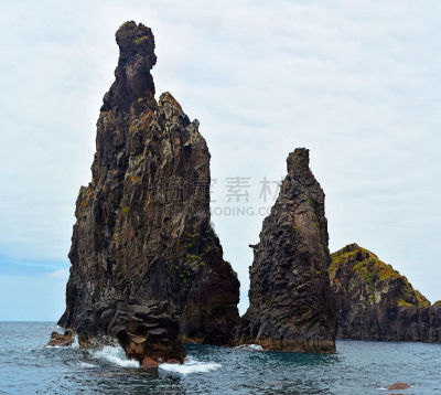 岩石,肋骨,家畜,海岸线圆形剧场,马德拉,大西洋群岛,水,天空,美,群岛