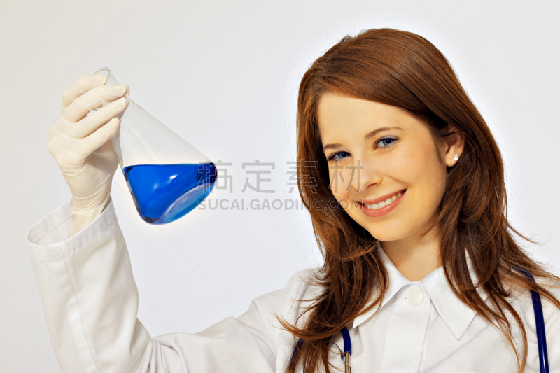 实验室,显微镜,装管,化学家,科学实验,图像,仅成年人,现代,青年人,白色