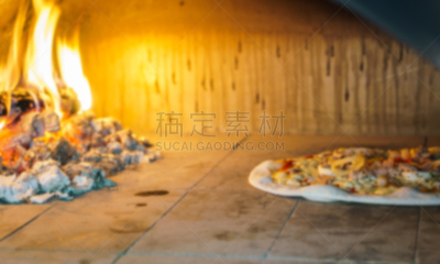 披萨烤箱,散焦,木铲,饮食,水平画幅,无人,特写,室内,热,柴火