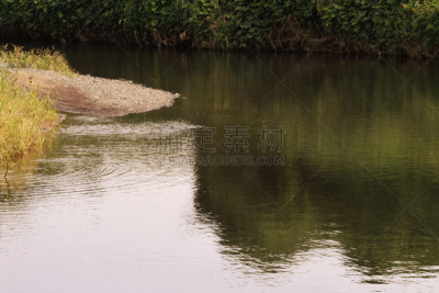 河流,背景聚焦,材料,美,水平画幅,无人,九月,户外,干净,草
