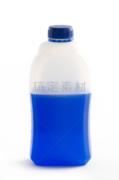 雨刷液,垂直画幅,液体,瓶子,无人,蓝色,白色背景,塑胶,背景分离,影棚拍摄
