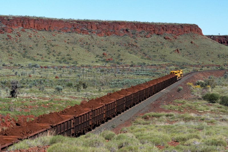 铁矿,海港,动物头,力拓集团,载荷舱,天然磁石,the pilbara,三齿稃,铁路运输,货运火车