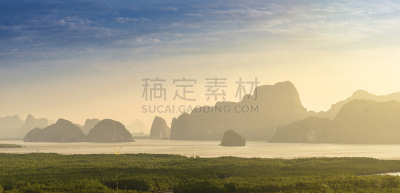 泰国,攀牙府,看风景,太阳,天空,度假胜地,气候,水平画幅,无人,安达曼海