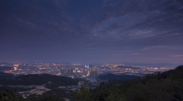 厦门,山,黄昏,都市风景,福建省,天空,水平画幅,无人,路,户外